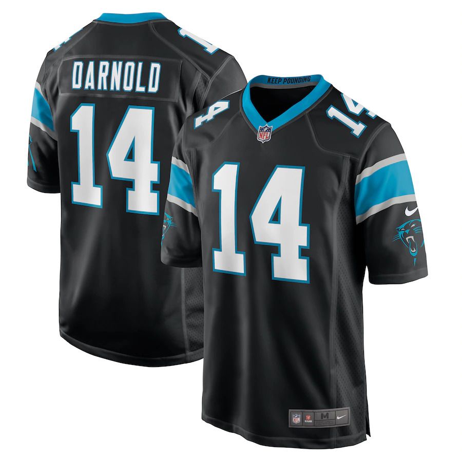 Men Carolina Panthers 14 Sam Darnold Nike Black Game NFL Jersey